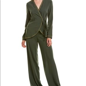 NWT La Perla Blue Pajama Wrap Top Size 3 Medium